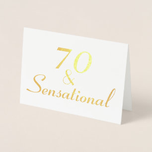 70 och Sensational 70 Birthday Personalize Folierat Kort