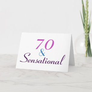 70 och Sensational Personalize 70 th Birthday Card Kort