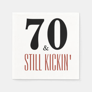 70 och stilla Kickin födelsedagsfestservett Pappersservett