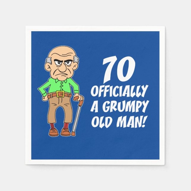 70 Officiellt en grumpy Old Man Pappersservett (Framsidan)