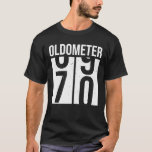 70 Oldometer Funny Birthday Manar Male Him Roligt  T Shirt<br><div class="desc">70 Oldometer Funny Birthday Manar Male Him Roligt 70 70 Birthday Shirt</div>
