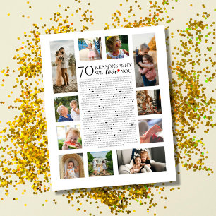 70 orsaker till att vi kärlek dig fotokollage-föde poster