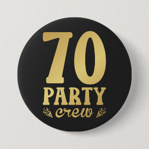 70 Party-besättning 70:e födelserundan Knapp