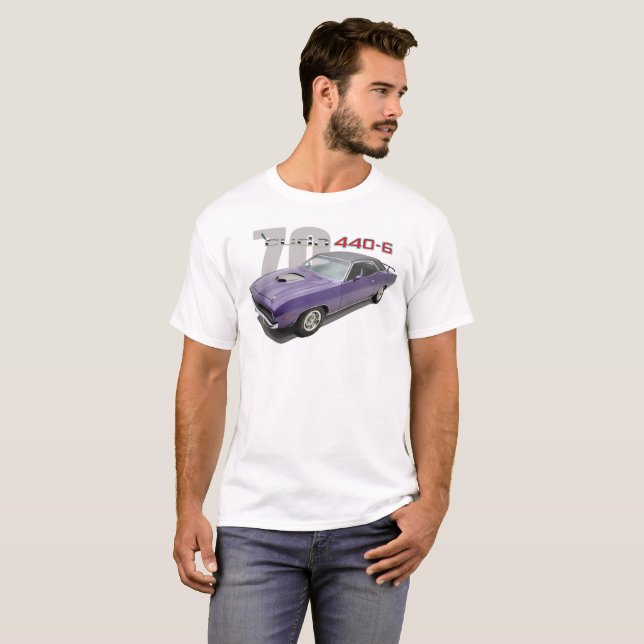 '70 PLYMOUTH CUDA 440 SEX PACKET-tröja T-shirt (Hel framsida)