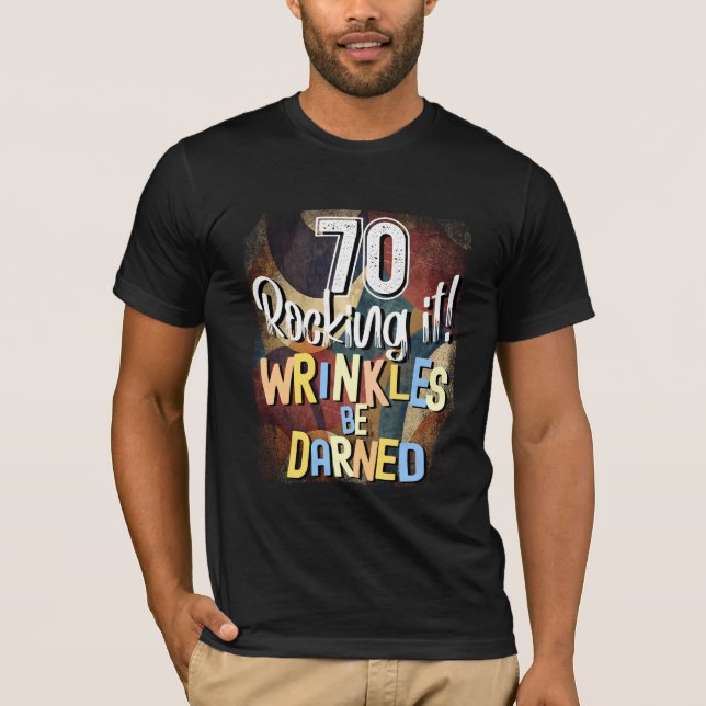 70 Rakar! Blockkles blir mörda, Retro 70:e T Shirt (Framsida)