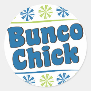70:s Bunco-Chick Runt Klistermärke