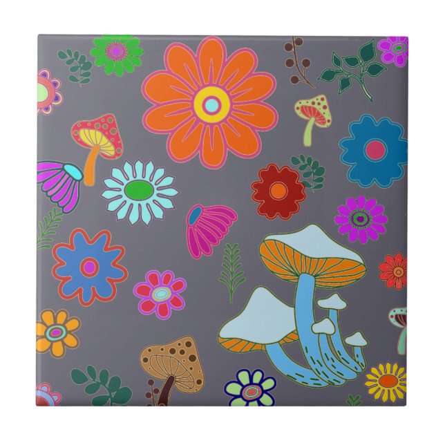 70:s designad kakelplatta (Framsidan)