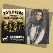 70:s Disco Birthday Photo | GULD GLITTER BOLL