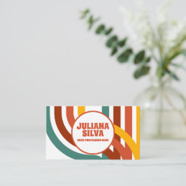 70:s Groovy Inslag med QR-Affärskort Visitkort