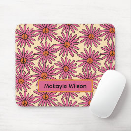 70:s Inspired Retro Blommigt Print Mouse Pad Musmatta