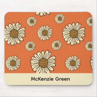 70:s Inspired Retro Blommigt Print Mouse Pad Musmatta