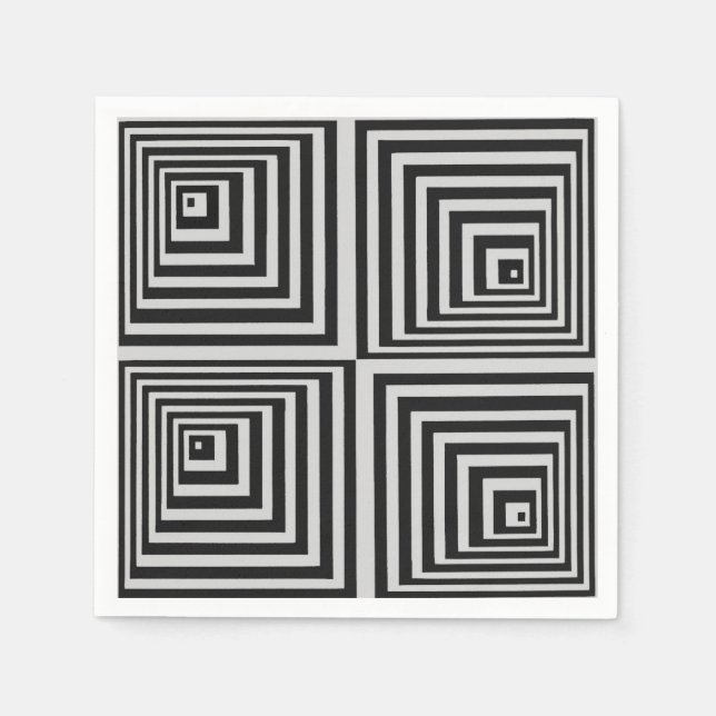 70:s Op Art Pappersservett (Framsidan)