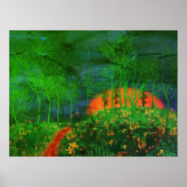 70:s Poster för Retro-målat liggande (Framsidan)