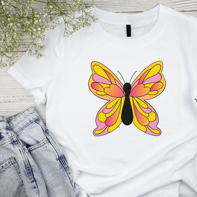 70:s Retro Butterfly Women's Basic T-shirt (Skapare uppladdad)