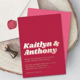 70:s Retro Groovy Viva Magenta Bröllop Real