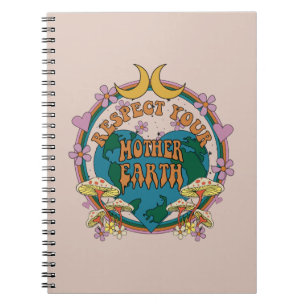 70:s Retro Mor Earth Graphic Anteckningsbok