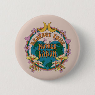 70:s Retro Mor Earth Graphic Knapp