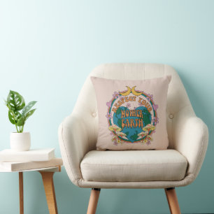 70:s Retro Mor Earth Graphic Kudde