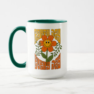 70:s Retro Smiling Daisy Flower Mugg