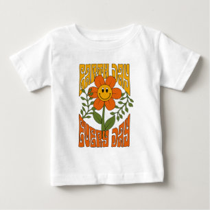 70:s Retro Smiling Daisy Flower T Shirt