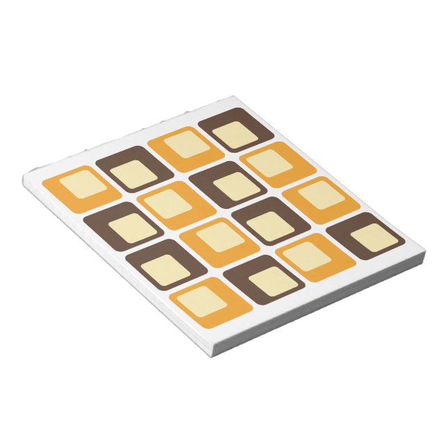 70:s Retro Square Shapes Mönster Anteckningsblock (Vinklad)