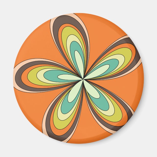 70:s vår-hippie-blomma magnet (Framsidan)