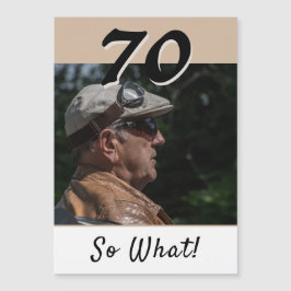 70 Så vad Beige Modern 70-årsdag Magnetkort