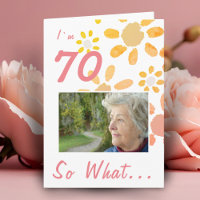 70 så vad Motivational Foto Blommig 70-årsdag