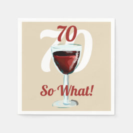 70 Så vad Motiverande Rött Vin 70-årsdag Pappersservett