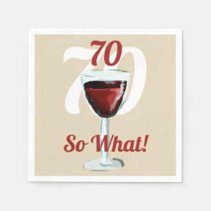70 Så vad Motiverande Rött Vin 70-årsdag Pappersservett