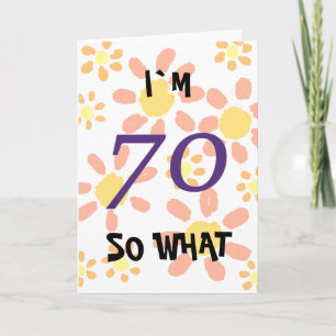 70 Så vad Rolig akvarell Blommig 70-årsdag Kort