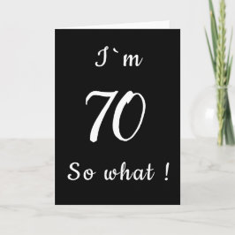 70 Så vad Rolig Svart och Vit 70-årsdag Kort