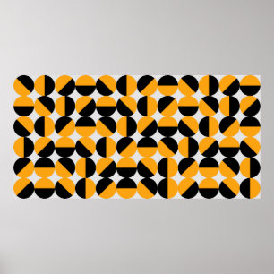 70 stil geometriskt mönster med halv cirkel poster