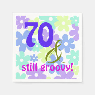 70 & stilla groovy! Papper coctailservett för Pappersservett