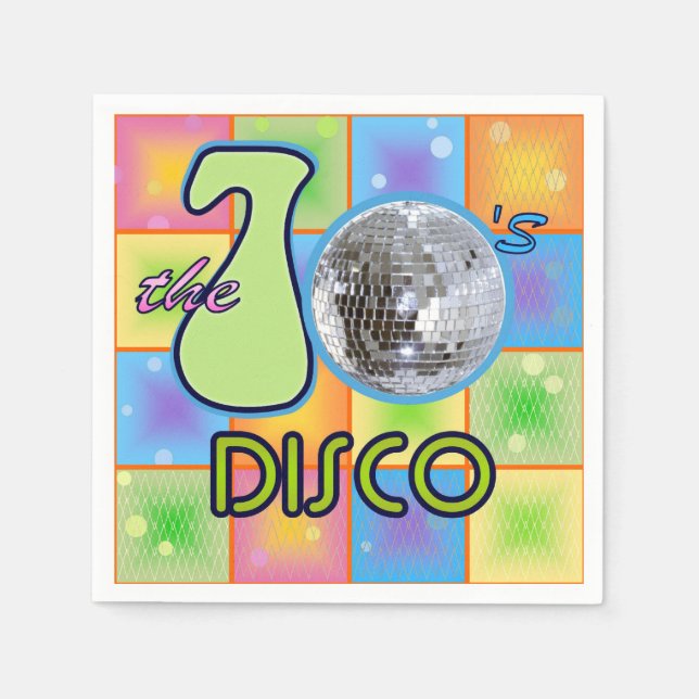 70-tal Disco Pappersservett (Framsidan)