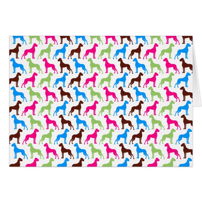 70-tal great dane hälsningskort (Framsidan Horizontal)