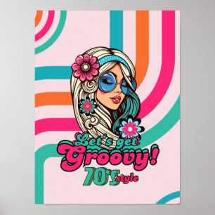 70-tal Groovy Boogie Retro Disco Poster