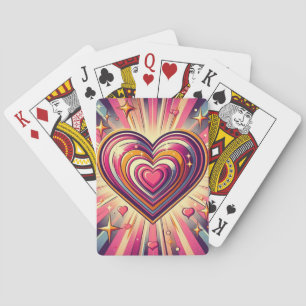 70-tal popkonst hjärta/Valentineser Casinokort