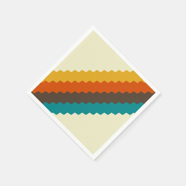 70-tal Retro mönster Pappersservett (Hörn)