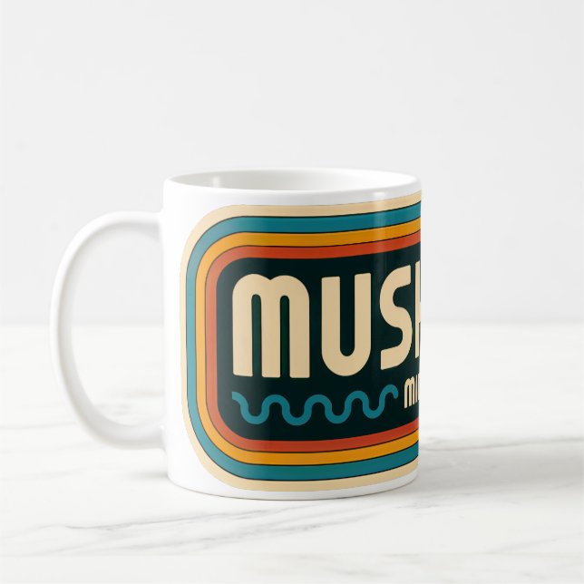 70-tal Retro Muskegon Michigan Vintage Coffee Mugg (Vänster)