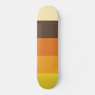 70-tal: Retro Stripe Färg Mönster Skateboard