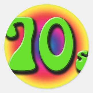 70-tal runt klistermärke