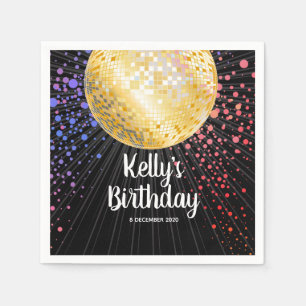 70-talet, disco boll, Cocktail Papper Napkins Pappersservett