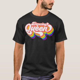 70-talet Disco Rainbow Dancing Queen T Shirt