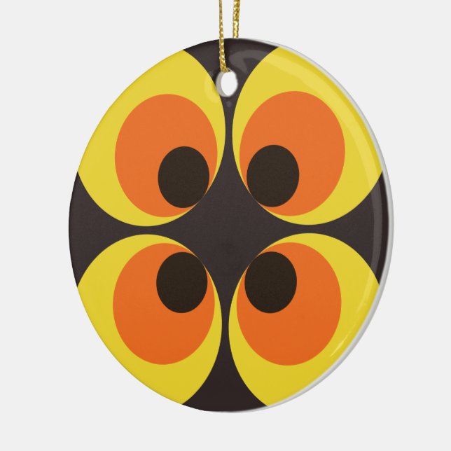 70-talet Tapet Julgransprydnad Keramik (Vänster)