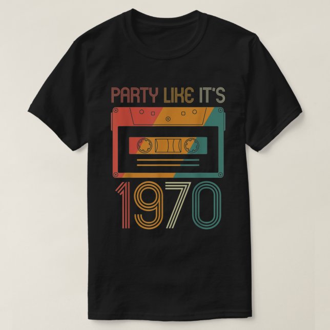 70-talets 1970-tal Party, som 1970-talets T Shirt (Design framsida)
