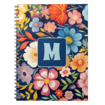 70-talets 60-årsjubileum Monogram Blue och Orange 