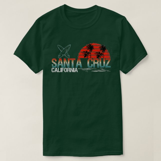 70-talets 80-tal i California Santa Cruz Surfing T Shirt (Design framsida)