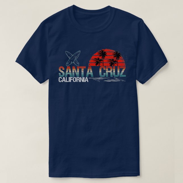 70-talets 80-tal i California Santa Cruz Surfing T Shirt (Design framsida)