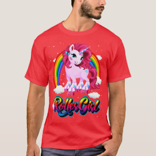 70-talets 80-tal roller Girl Vintage Skating Unico T Shirt